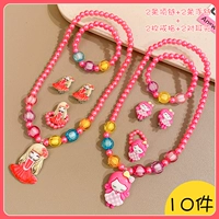 34#розовая цветочная девушка+маленькая девочка 10 штук