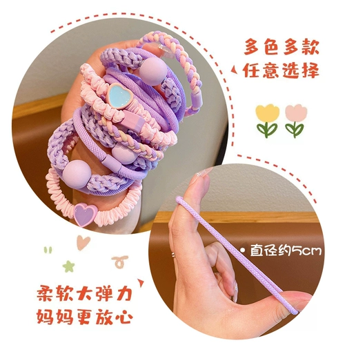 Детский высококачественный хвостик, резинка для волос, в корейском стиле, простой и элегантный дизайн