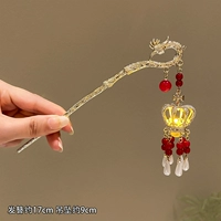 Красные бусины Светящаяся шпилька Короны Феникса [наклейка с бровей]