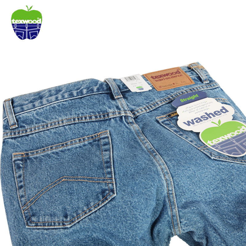 Middle-Aged Business Brand Obswood Apple Jeans Men's Autumn and Winter Thick Pure Cotton Mid-Waist Straight Loose Men's Pants