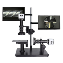 sanqtid optical 4k high-definition electron microscope flatness detector to see milling cutter drill bit professional grade ccd industrial camera with measurement digital magnifying glass horizontal bracket side observation