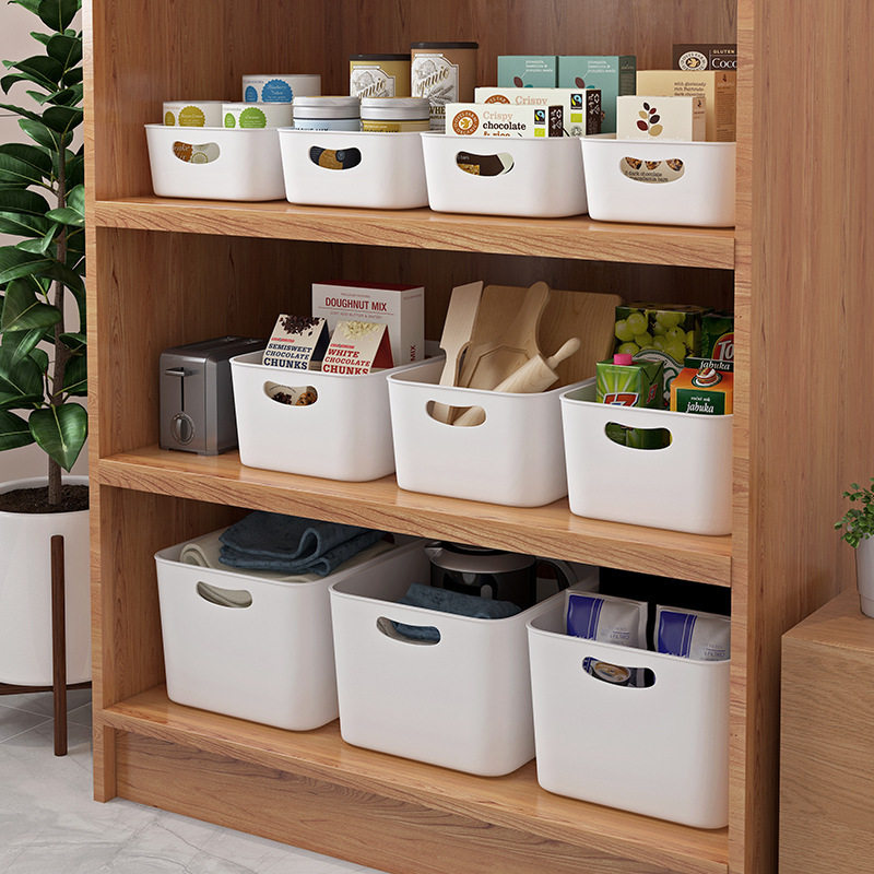 Debris Containing Basket Cosmetics Snacks Tabletop Containing box Bathroom Kitchen Finishing Box Plastic Storage Small Box