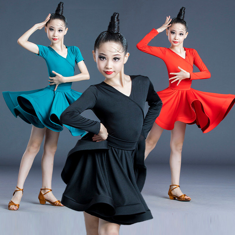 Latin dance costumes 2020 New children's dress Girls dance practice Young Children Skirt women's dress Out of service