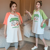 Pregnant Women summer suit autumn coat tide hot mom out fashion loose short sleeve spring summer T-shirt summer