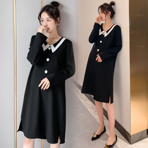 Pregnant women spring dress fashion cute foreign style loose large size shirt long skirt tide mother spring and autumn