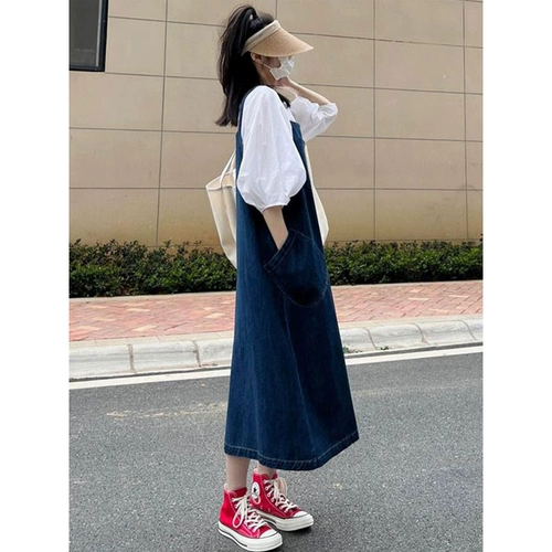 Юбка для беременных, платье, джинсовый сарафан, летняя одежда, комплект, большой размер