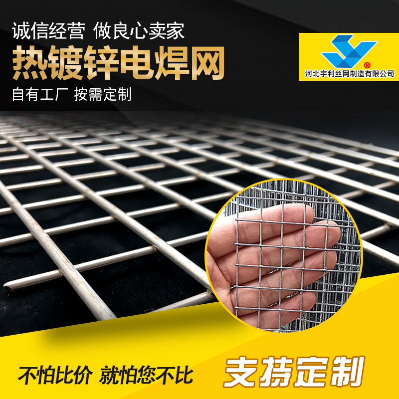 Hot-dip galvanized welded wire mesh barbed wire roll thickened long hole household breeding dog cage bird cage balcony fence protection anti-rat