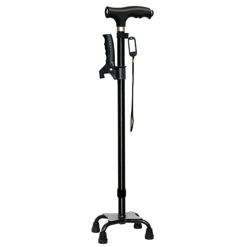Old man's walking stick multifunction abduction 4-foot cane telescopic old age abduction with light anti-slip and stick light