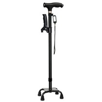 Elderly crutch multifunction inflection crutches 4-foot cane telescopic old age abduction with light non-slip turning stick light