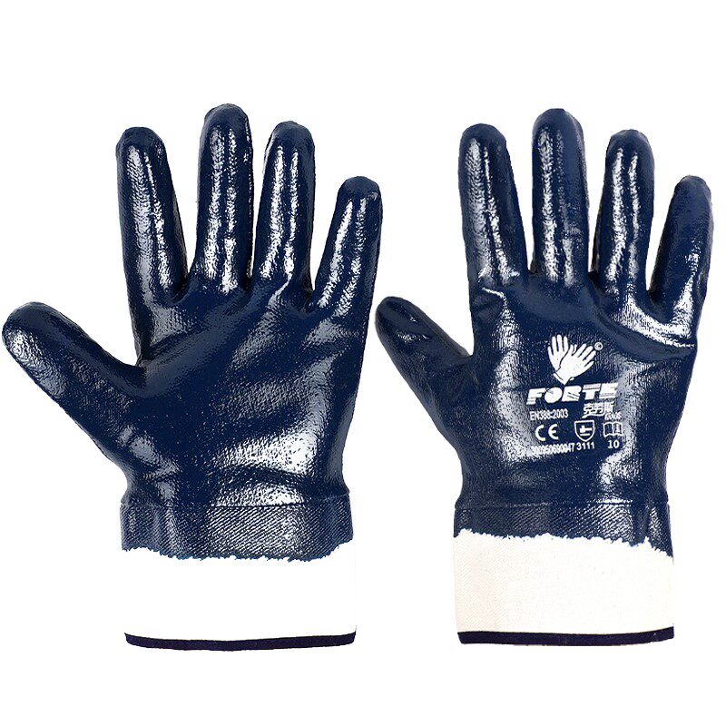 Anti-oil anti-wear and abrasion resistant oil resistant industrial rubber Lauprotect gloves Soak Rubber Large-welded Mechanical Repair Male Work
