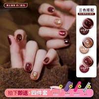 Красный комплект для маникюра, кошачий глаз