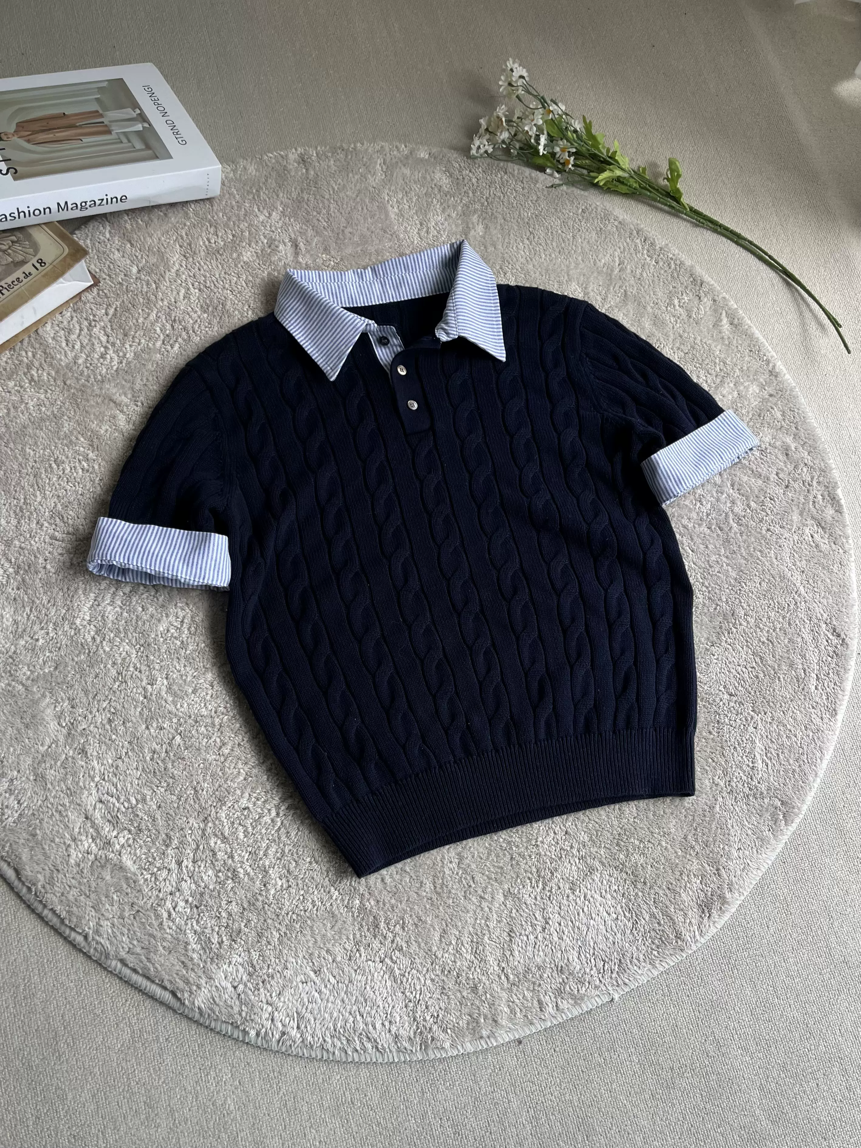 Xanvas Set, knitted shirt, T-shirt
