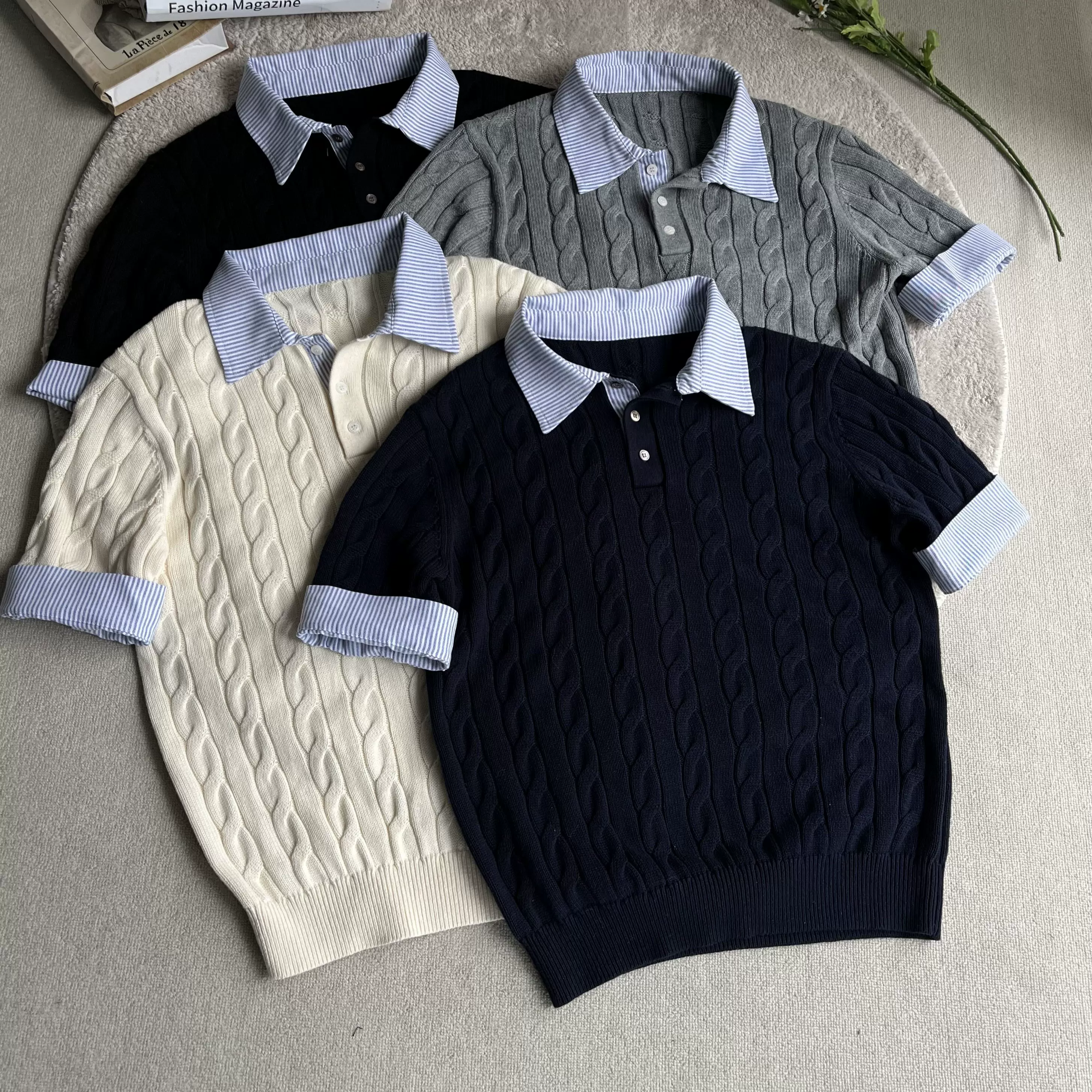 Xanvas Set, knitted shirt, T-shirt