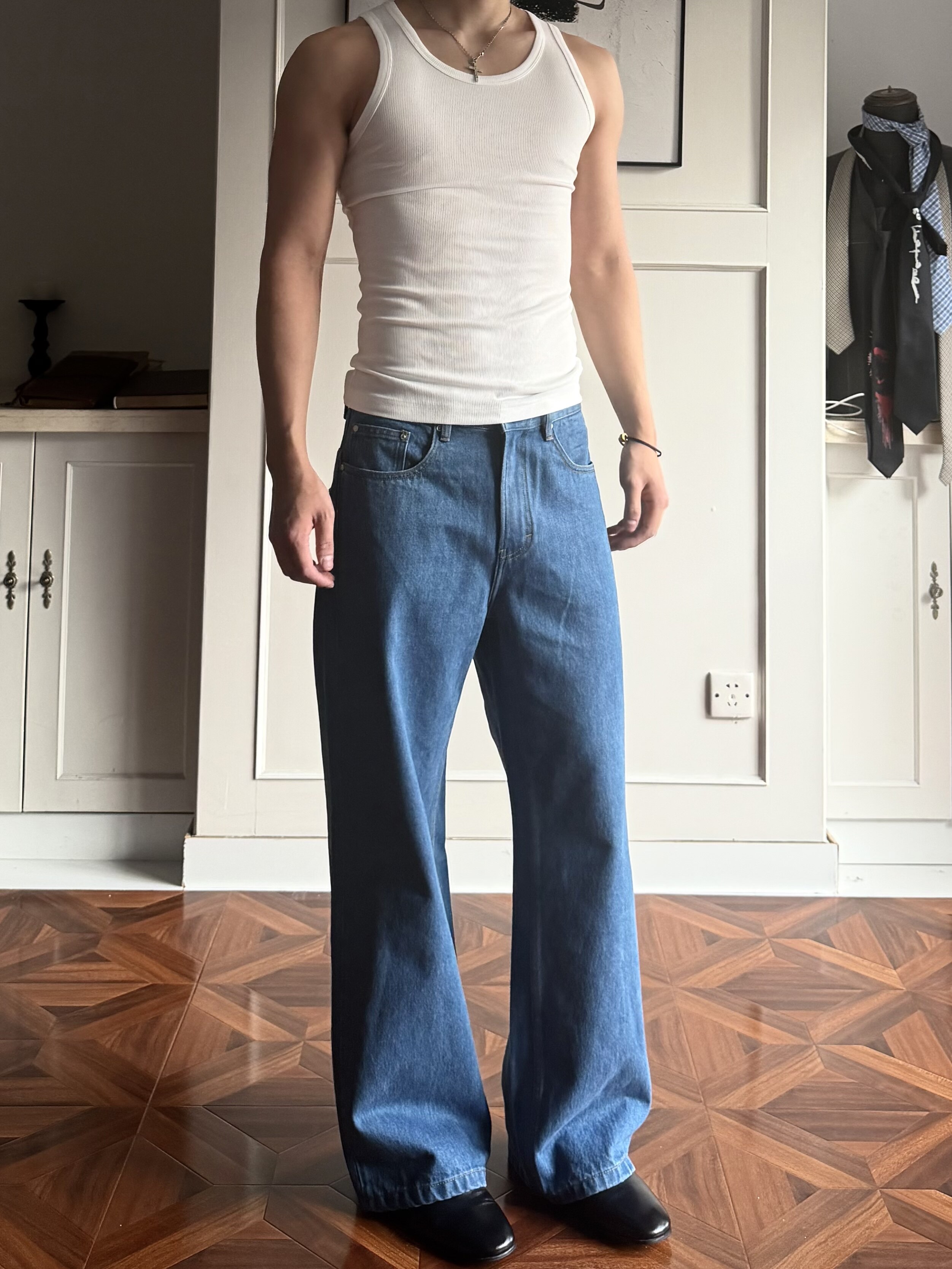 Xanvas A-Line Straight-Leg Light Blue Jeans