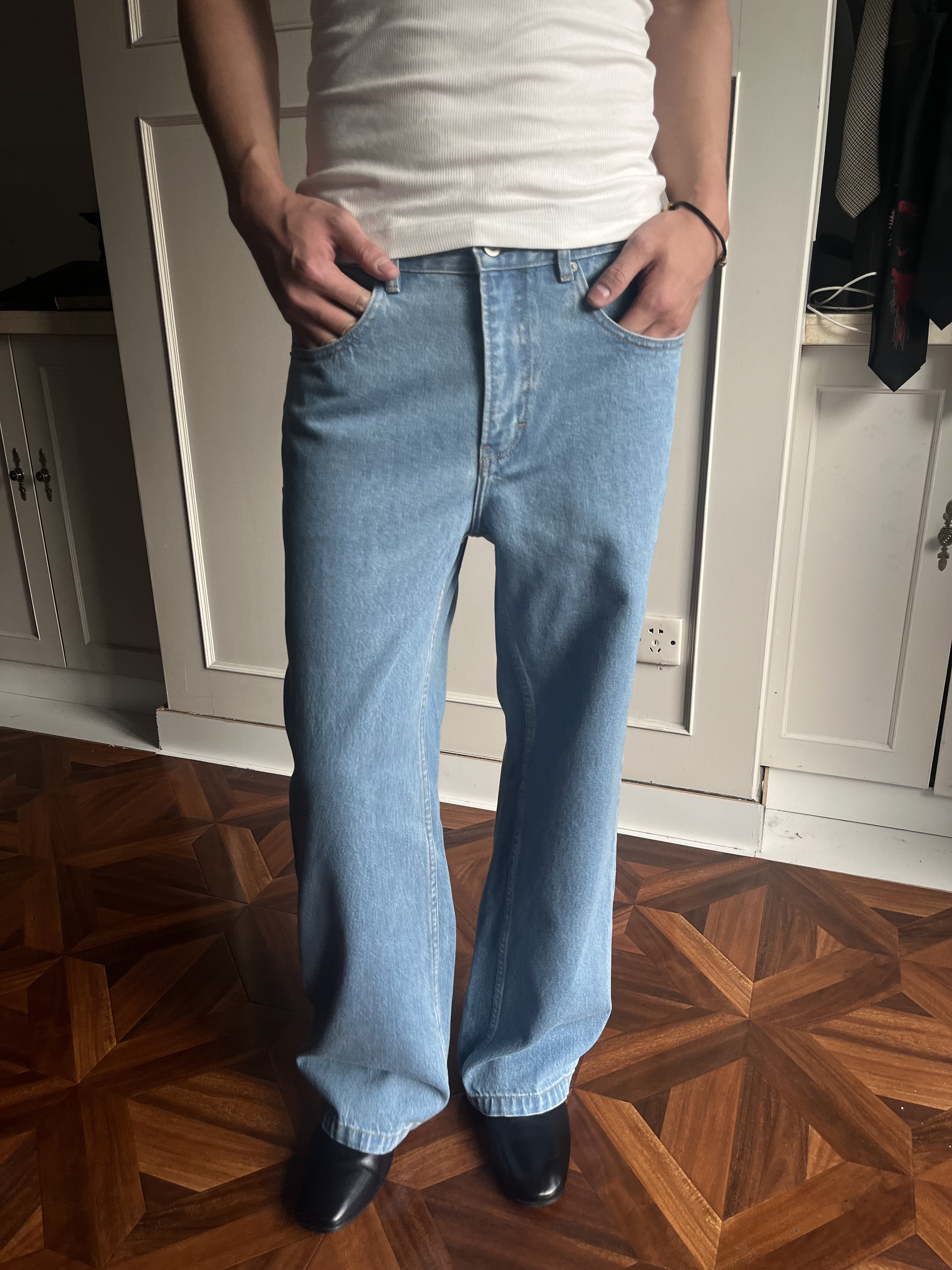 Xanvas A-Line Straight-Leg Light Blue Jeans