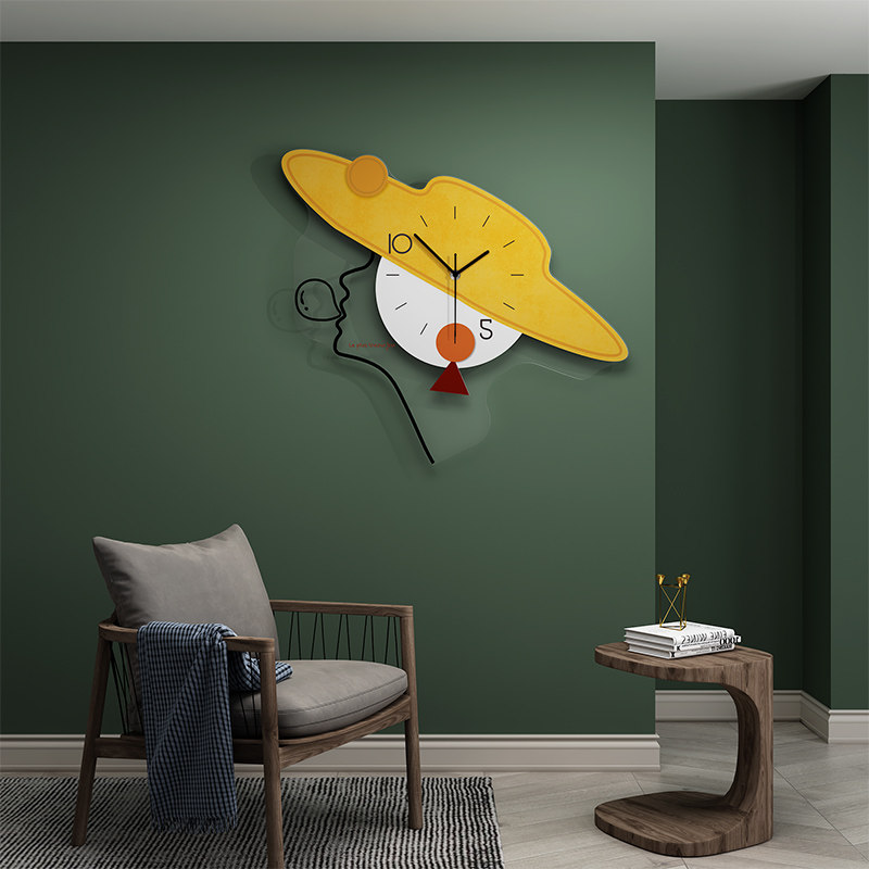 Watch wall clock Living room household fashion modern simple Nordic art decoration wall clock Light luxury creative wall clock