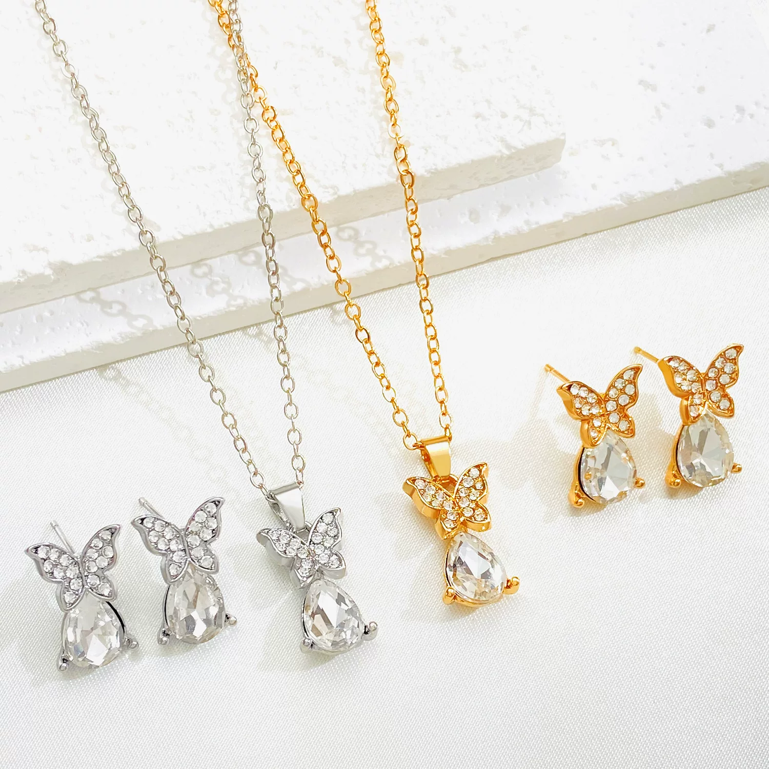 (Cross-border trading), jewelry drop-shaped, brand creative set, design necklace and earrings