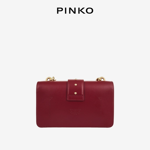 PINKO Классическая маленькая кожаная сумка на одно плечо, цепь