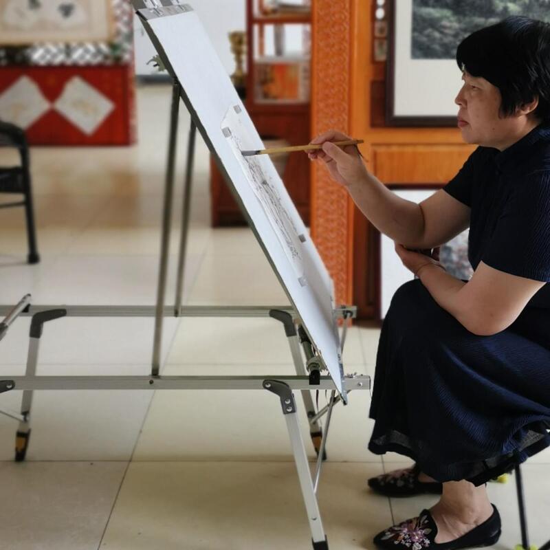 Professional Outdoor and Indoor 133.2cm Square Meter 199.8cm 133.2cm Foldable Magnetic Drawing Board Sketching Easel Drawing Table Eight Types