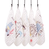 Детский слюнявчик, марлевое хлопковое полотенце для умывания для новорожденных, хлопковый носовой платок