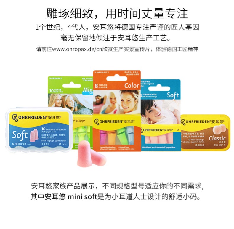 德国 安耳悠 OHRF-06177 防噪音睡眠耳塞 5对 图4