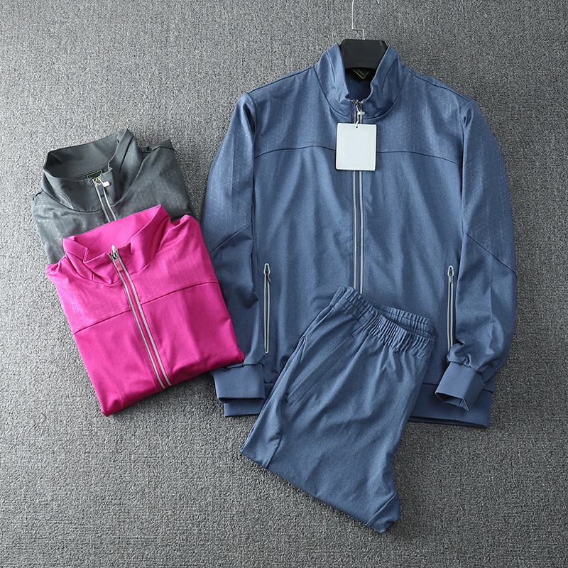 Couple suits foreign trade tail single cut label men's new 3M reflective sports casual jacket casual pants pants