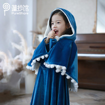 pureshare Anna princess dress girl skirt ice chic edge autumn winter birthday gown childrens dress winter