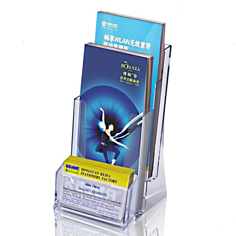 Title sheet box A6 Single-sheet rack information shelf Three-folding sheet frame A5 acrylic display transparent A4 promotional frame color page shelf