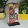 Desktop acrylic table card table card double-sided T-shaped liquor card Price card table card menu card unit price card Transparent stand card display card 100X200