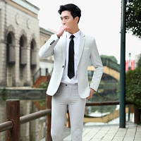 Бежевый костюм, штаны, галстук, 7706м