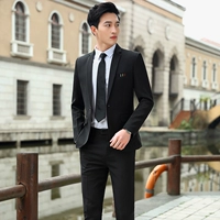 Черный костюм, штаны, рубашка, галстук