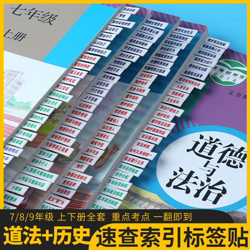 Junior High School Ethics and Rule of Law History Index stickers students use mark this label Poo Sign Stickers Web Red Poo Sign Paper Junior High School 789 Grade Political History Suits for Speed Charters Index-Taobao