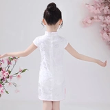 琦芯 Летнее ципао, ханьфу, ретро наряд маленькой принцессы, детское платье, китайский стиль