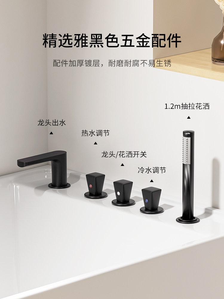 Dongpeng Household Acrylic Square Adult Integrated Surfing Massage Bathtub Japanese-Style Ordinary Soaking Bathtub for Bathroom