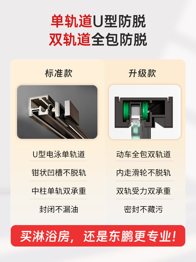 Dongpeng Ultra-Narrow Shower Room Integrated Bathroom Partition Glass Sliding Door Overall Linear Shower Screen