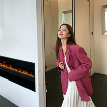 MUJINLU plum Superior Feeling Suit Jacket Woman Fall Han Edition Loose Casual Black West Suit Little Guy