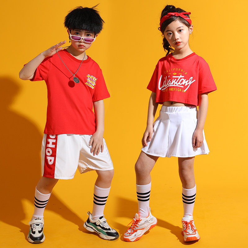 Jazz Dance Costumes Girls Cheerleading Costumes Street Dance Suits Boys Hip-Hop Costumes Children's Day Costumes