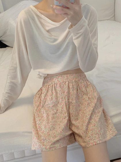 Xinbangbang Homedress Thin Section Loose Plaid Pajama Pants Elastic Waist Comfortable Breathable Student Home Pants Female Summer