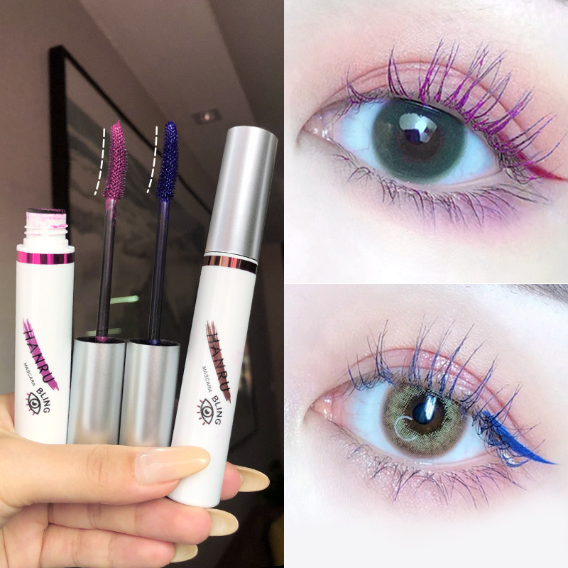 Three packs of color mascara waterproof fiber long curl does not smudge Li Jiaqi recommended blue brown women long-lasting primer