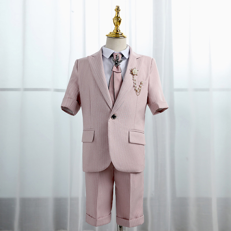 Children Suits Suit 2022 New Summer Boy Little West Suit Thin to host a gown model walking show to show off