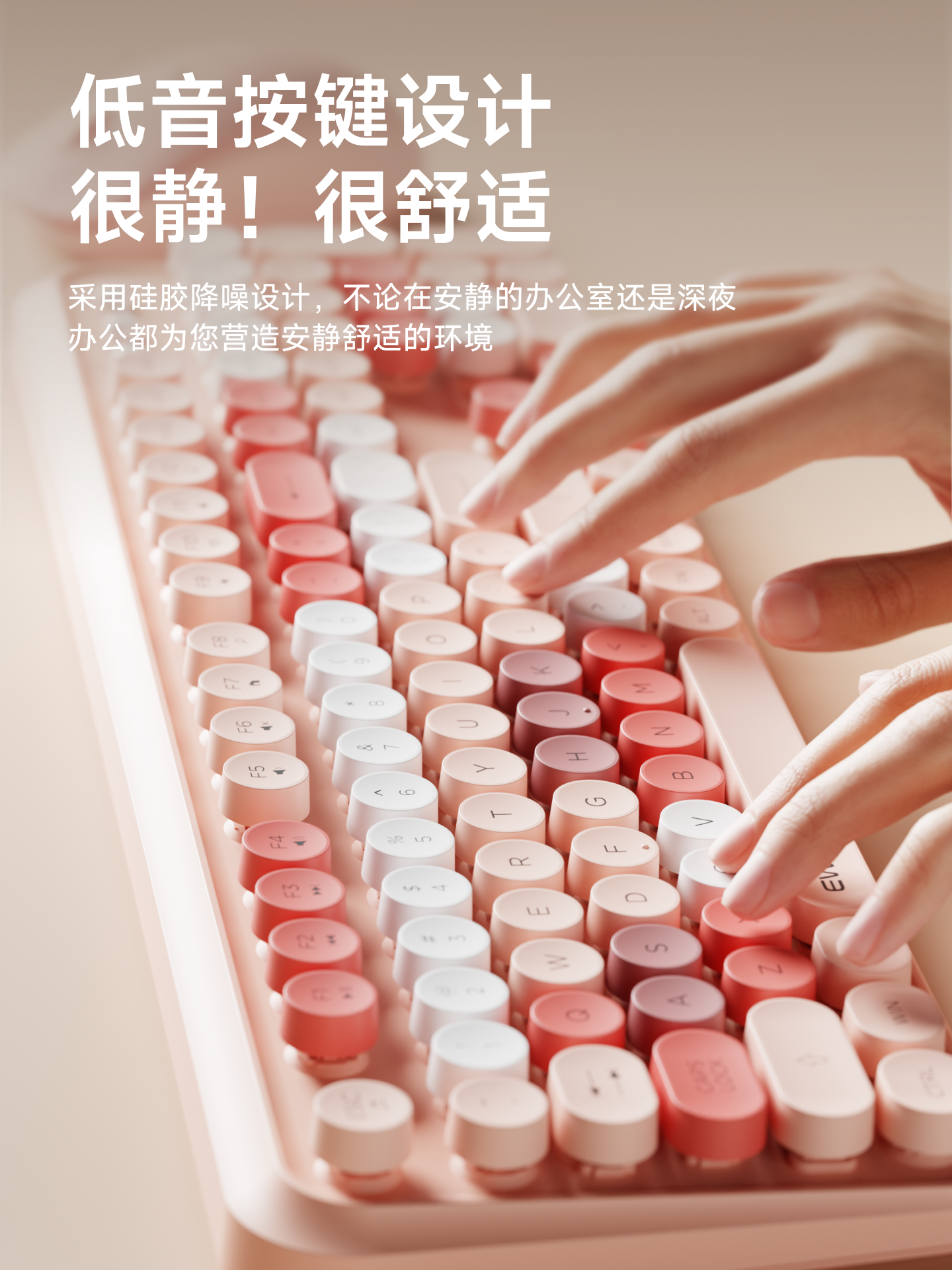 Forerunner V96 Wireless Keyboard and Mouse Set Bluetooth Silent Mechanical Feel Keyboard and Mouse for Girls Office Use High Aesthetic Value