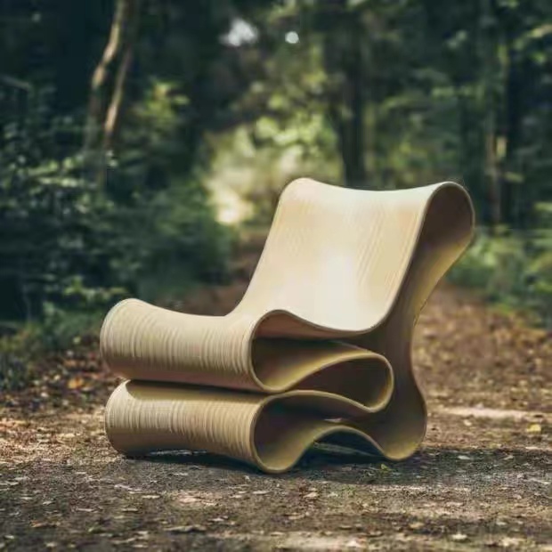 Nordic Art Single Seat Fiberglass Shaped Noodle Leisure Chair Modern Creative Simple Light Luxury Back Chair