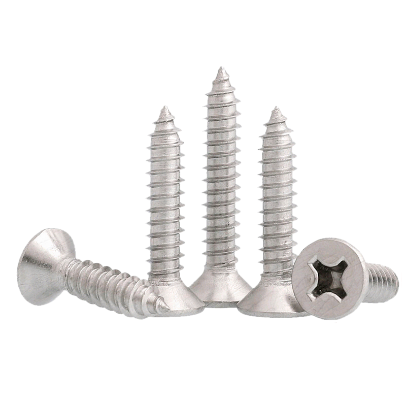 304 stainless steel cross countersunk head self-tapping screw flat wood screw lengthened screws M1M2M3M3 5M4M5M6