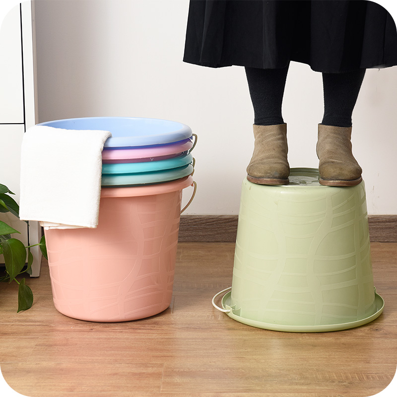 Household portable bucket thickened laundry bucket bath bucket plastic dormitory bucket large