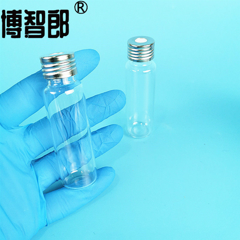 10/20ml透明/棕色精密螺纹顶空瓶气相色谱顶空瓶顶空瓶PTFE硅胶复合垫盖垫酒驾检测用瓶分析用瓶磁性铁盖