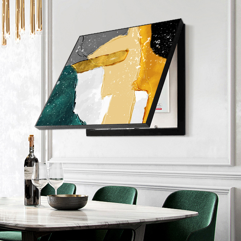 Modern Light Luxury Meter Box Decoration Painting Nordic Brief Shelter Distribution Box Hung Painting Electric Gate Box Total Switch Free Of Punch