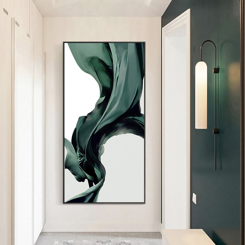door-to-door entrance decorative painting modern minimalist atmospheric abstract paintings vertical hallway murals nordic living room painting