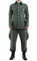 World War II M36 Jun Guan Winter Field Gray Green Woolen Uniform Reenactment Jacket and Breeches Film and Television Collection