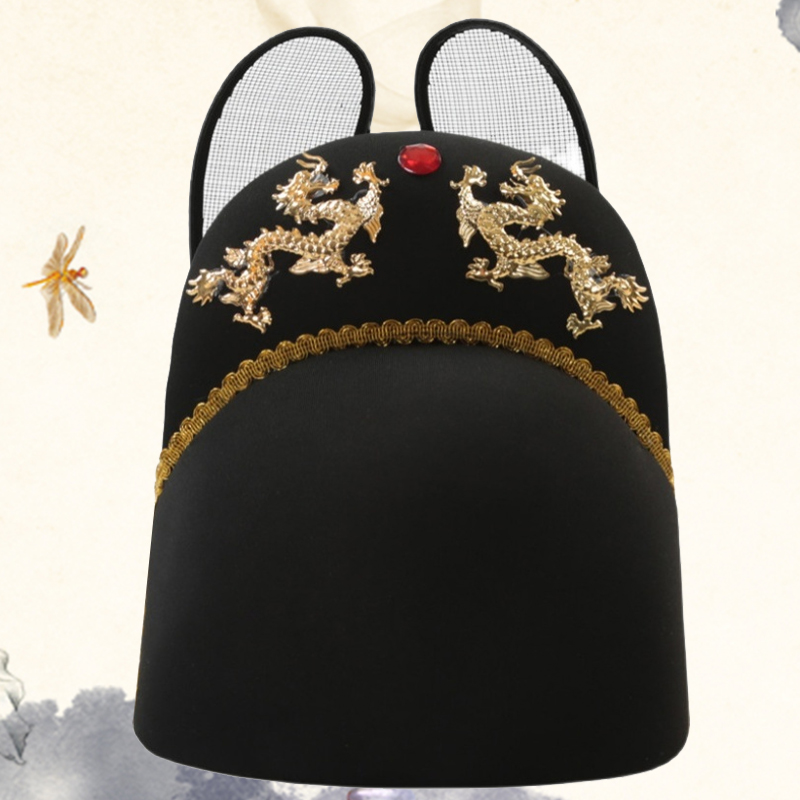 Ming-made Uyarn Yarn Wings Good Crown Hat Hanfu New Groom Hat Round Neckwear and Acrobae Clothing Robes Clothing Dragon Robe the Emperor's Hat