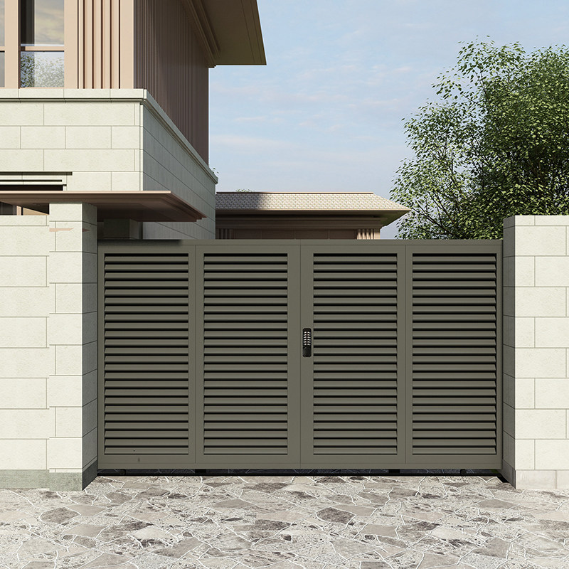 Stainless steel villa door folding door garden garden door shifting gate iron art simple single double door customization